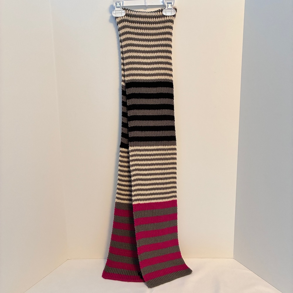 Vera Bradley Striped Knit Scarf Canterberry Magenta